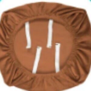 PiccoCasa 4pc velvet brown chair seat covers